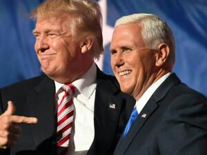 Donald Trump and Mike Pence at the Republican convention in Cleveland. (AFP/File Photo)