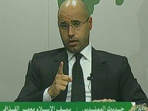 سيف الاسلام القذافي نجل الزعيم الليبي معمر القذافي