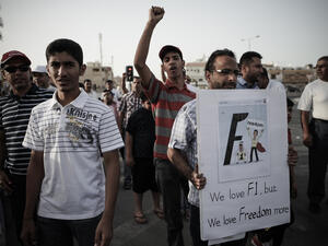 As protests continue in the run up to the Formula One, new figures show that the event has generated $1.3 billion for Bahrain (MOHAMMED AL-SHAIKH / AFP) 