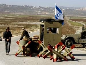 Staff prepare a set for the shooting of a movie depicting the story of a member of Shiite movement Hezbollah, Amer Kalakesh, who blew himself up in his vehicle before an Israeli army patrol in 1985 during Israel's occupation of southern Lebanon.  [AFP]