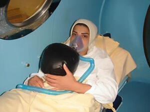Dina Hayek during her medical treatment