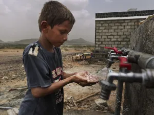 The opening of a Unicef sponsored Water Scheme close to the Al-Mazraq IDP camps, Al-Mazraq, Yemen, August 14, 2010.