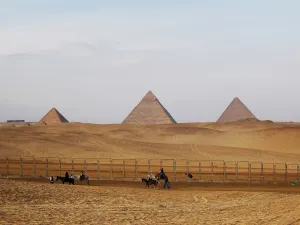 Desolate Pyramids: The revolt-- whether the tourist guides backed it or not-- has temporarily harmed their trade.