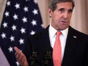 U.S. Secretary of State John Kerry speaks at the State Department (Photo by Alex Wong/Getty Images) 