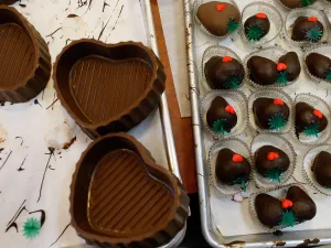 True, chocolate is the way to many a woman's heart, but it seems women now expect more creativity.