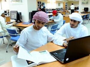 إحدى مكتبات جامعة أبوظبي