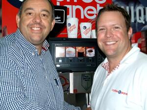 Andy James, Key Account Director of Coffee Planet and Richard Jones, Managing Director of Coffee Planet