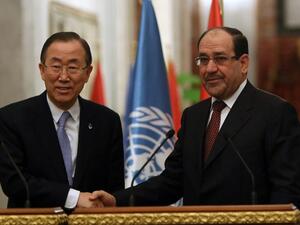 Iraq's leader Al Maliki rejected Ban's calls for dialogue, saying: "We do not hold dialogue with Al Qaeda". (AFP)