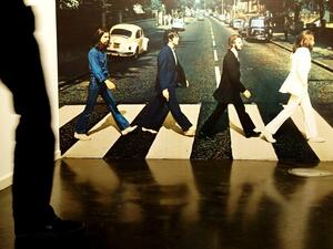  A general view of the 'Abbey Road Studio' room is seen at the Beatlemania exhibition in Germany. Soon will be in Dubai.