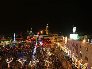 Lucky that all these LED lights weren't around in the time of Jesus - the three wise kings would never have been able to see the star! (Image courtesy of ynet)