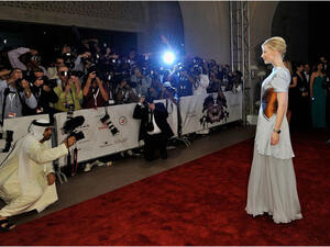 Cate Blanchett arrives at the Dubai International Film Festival 2012. (Image: Facebook)