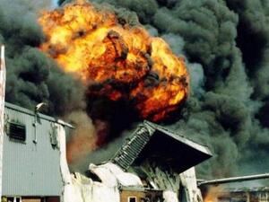 Chemical plant fire and explosion