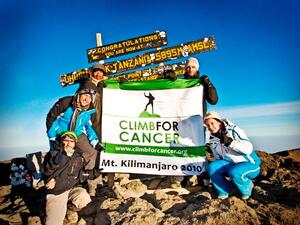 Climb for Cancer team