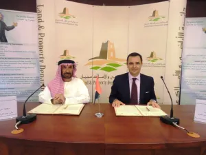 Olivier Crasson, General Manager of ASPCL and Harib Salim Al Ariani, Director General of the Ajman Land & Property Department