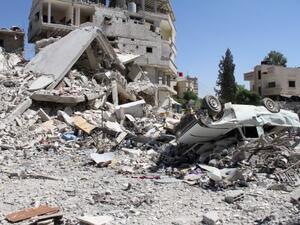A picture shows destruction in Sbeneh, south of the Syrian capital Damascus, used for illustrative purposes (AFP / Ward al-Keswani)