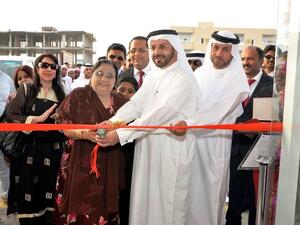 Mohammad Al Salami, Chairman of Civil Aviation in Fujairah, inaugurating the showroom