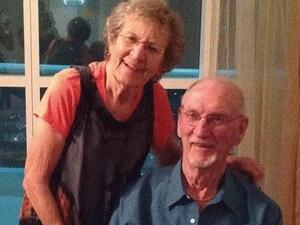 Dick Corbit, who served in the US Navy during WWII is celebrating his birthday with a skydive over the Palm Jumeirah - SkyDive Dubai's oldest customer. (7Days)