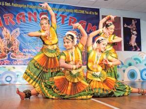Shravani Mangu, Sharon Richu Shaji, Pooja Anil and Reshma Girish perform during a three-hour concert, presenting seven items from their repertoire.