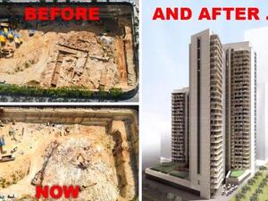 Before: Ancient Phoenician port / After: Skyscrapers