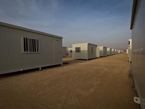 The Halabat camp in the middle of the Jordanian desert awaits the influx of Syrian refugees.