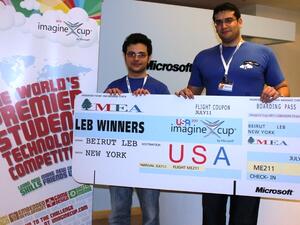 فريق D4W من الجامعة الأمريكية في بيروت والفائز بمسابقة Imagine Cup
