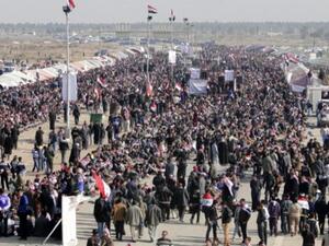 Thousands of Sunnis have taken to the streets to protest against mistreatment of their minority sect since late December.