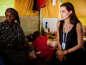 Angelina visits Somali refugees in Tunisia last year