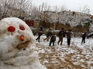 Be careful, snowball fights can turn deadly. Be careful, snowball fights can turn deadly.