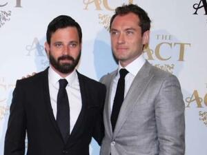 Simon Hammerstein (left) and Jude Law, during the launch of The Act Dubai at Shangri-la Dubai. (Gulf News)