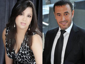 Yousra Mahnoush stood alongside her former mentor Kadem Al Saher once more.