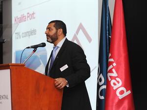 Khaled Salmeen, Executive Vice President of Industrial Zones at ADPC, during his speech