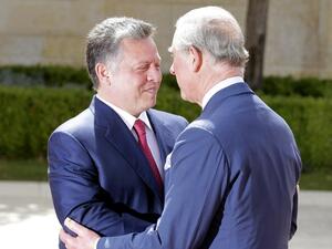King Abdullah II meets Prince Charles last week (AFP Photo)