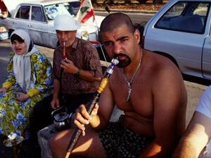 A Beiruti and his arguileh are not easily parted