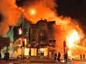 London is burning.