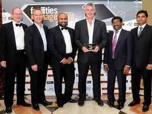 Ben Churchill, Managing Director of Emrill with other executives after receiving the award