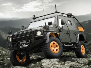 How Gaddafi got away: The the 3.5 million sterling pound converted Mercedes 4x4 was delivered  to Libyan Leader and licensed by Sarkozy in 2008.
