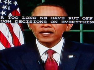 Obama declares the Iraq War over, finishing off another job that Bush started, just as he concluded the manhunt for Osama bin Laden. Obama declares the Iraq War over, finishing off another job that Bush started, just as he concluded the manhunt for Osama bin Laden.