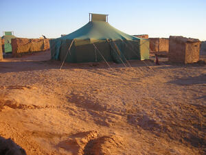 A Polisario refugee camp in the Western Sahara (Source: Wikimedia)  A Polisario refugee camp in the Western Sahara (Source: Wikimedia)