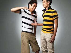 The new men’s range has a wide selection of everyday essentials like stripe polo shirts