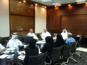 The agenda of the meeting focused on the achievements and progress in the Environment, Health and Safety Management System in the building and construction sector in the Emirate of Abu Dhabi 