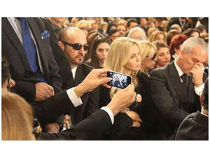 Waleed takes a selfie with Ragheb at Sabah's funeral last month. (Image: Facebook)