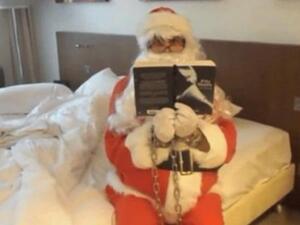 No more presents for you! Santa in chains in Dubai.