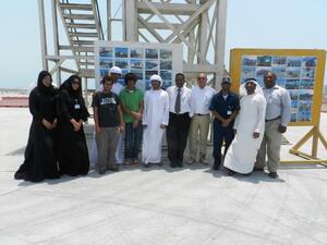 Engineering, Marine & Environment students from the Higher Colleges of Technology enjoy a personal tour of facilities at Khalifa Port, led by ADPC