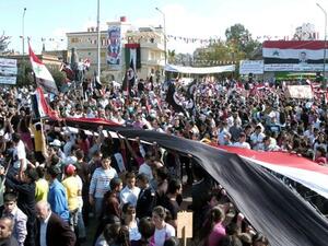 تظاهرة تاييد للاسد في السويداء