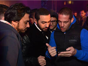 Tamer spoke to one of his fan's girlfriends and wished her a happy new year. (Image: Facebook)