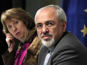 Iran's FM Javad Zarif will meet with EU foreign policy chief Catherine Ashton Monday evening (File Archive/AFP)