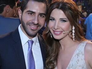 Celebrity judge Nancy Ajram hugs Ziad Khoury goodbye (Photo posted to Instagram and Ziad Khoury's Facebook page)