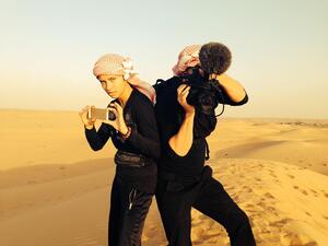 Adriana Lima on a visit to the desert in Dubai on Sunday. (Image: Facebook)