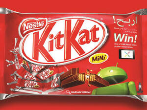 A small number of Android robot-shaped KitKat bars will also be offered as prizes in selected markets.