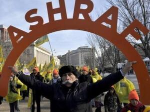 تظاهرة للمطالبة بحماية مخيم اشرف في واشنطن
